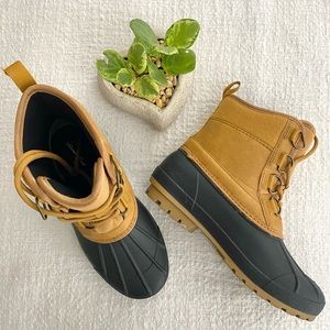 Womens Tan Cognac Universal Thread Tiffany Duck Boots 6